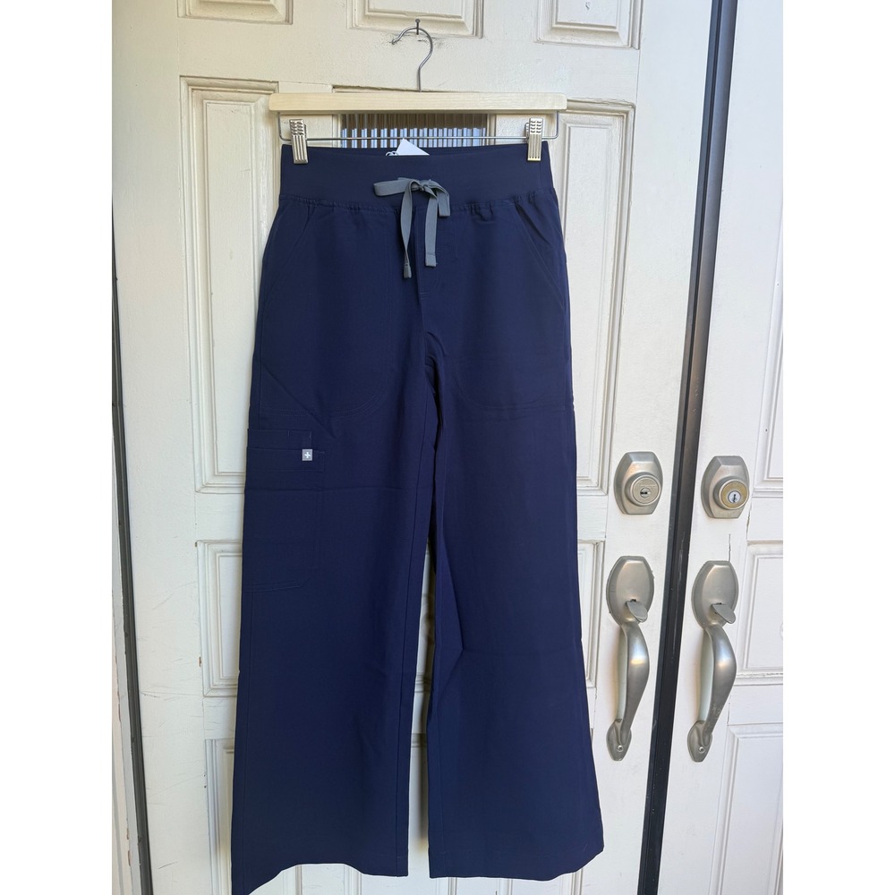FIGS Isabel High Waisted Wide Leg Scrub Pants Navy Size XXSP 1001567P New